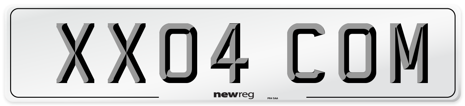 XX04 COM Number Plate from New Reg